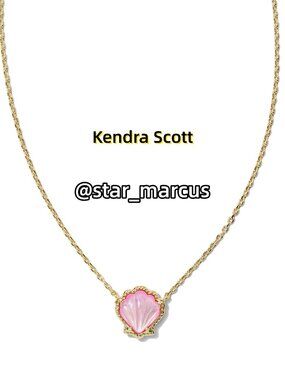 Kendra Scott x Brynne Shell Gold Short Pendant Necklace